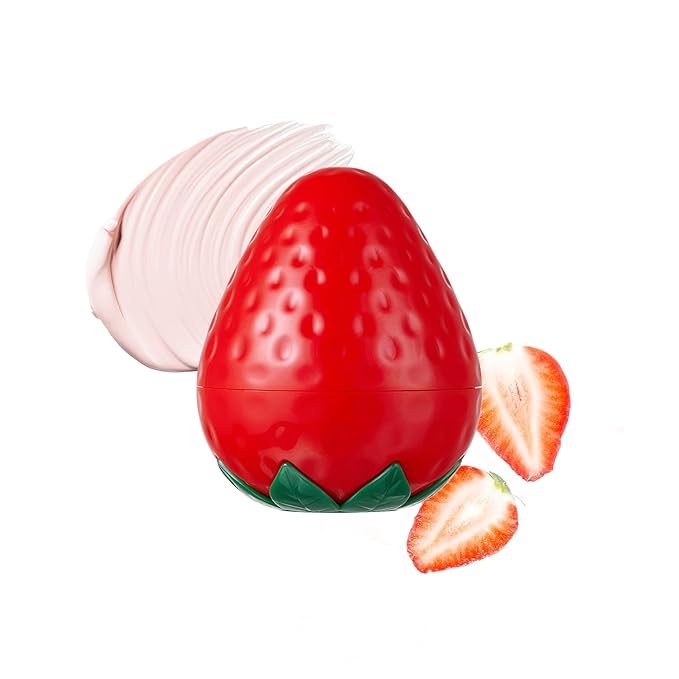 TONYMOLY Strawberry Hand Cream – Lightweight Hydrating Moisturizer with Strawberry Extract & Shea Butter for Dry Hands, 1.05 oz