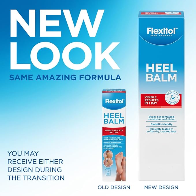 Flexitol Heel Balm Four Pack, Cracked Heel Cream & Foot Balm, Intensive Hydration for Dry, Rough Feet & Heels, Urea-Based Moisturizing Cream, 4 oz Tube