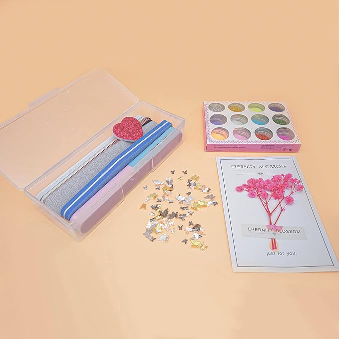 Lokyango Clear Manicure Tool Box, Personal Nail Box Storage Case for Organizing, Plastic Nail Tool Box for Manicure Pedicure Kit (6pcs)