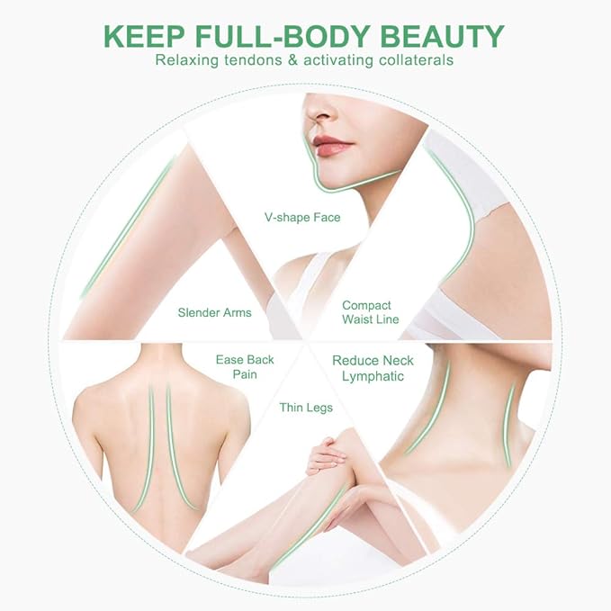 airogym Guasha Massage Tool，Natural Stone Gua Sha Board, 4PCS Guasha Stone Scraping Massage Sets for SPA Acupuncture Physical Therapy Muscle Knots Facial Caring Point Treatment Lymphatic Drainage