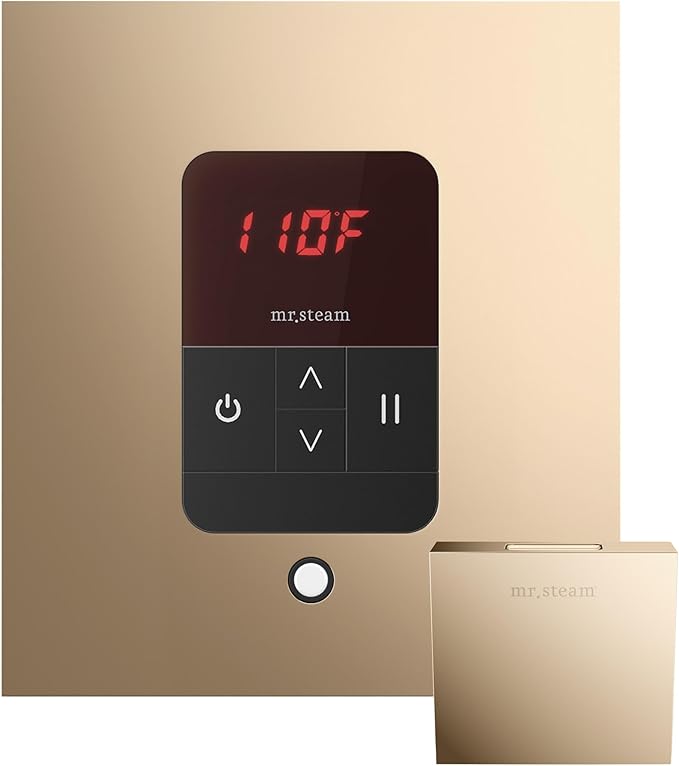 Mr Steam Basic Butler Steam Shower Ctrl Pkg w/Square iTempo Control and Steamhead in Brushed Nickel