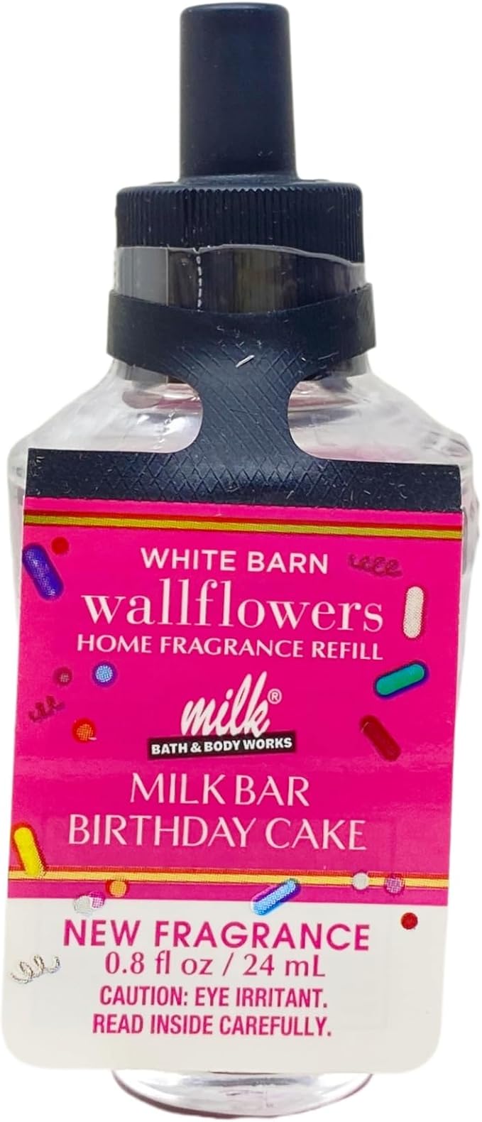 Bath & Body Works Milk Bar Birthday Cake 2 Wallflowers Home Fragrance Refill Bulbs with a Natural Oats Sample Soap
