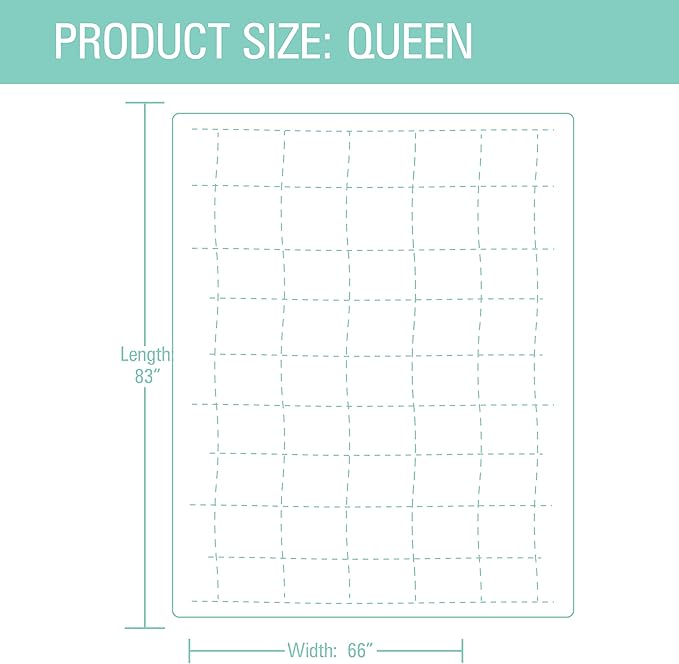 100% Cotton Queen Mattress Pad/Blanket, Also can be Used as Cover by ShieldLife, Cotton Blend Protection Mat for Queen Size Bed, Compatible with TheraMat Heated Mattress Pads, Made in Korea