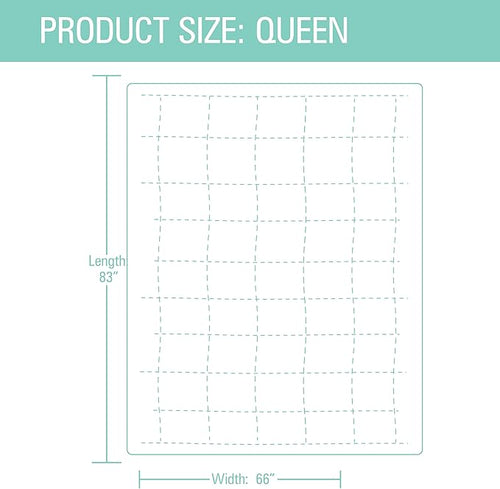 100% Cotton Queen Mattress Pad/Blanket, Also can be Used as Cover by ShieldLife, Cotton Blend Protection Mat for Queen Size Bed, Compatible with TheraMat Heated Mattress Pads, Made in Korea