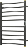 Electric Towel Warmer Rack,Heating Towel Warmer,Timer & Temperature Control,Wall-Mounted Plug-in for Bathroom,Brushed Gungrey,Stainless Steel,10-Bar(31.5x20.08x4.41in)