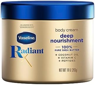Vaseline Radiant X Deep Nourishment Body Cream For Dry Skin 10oz by Vaseline