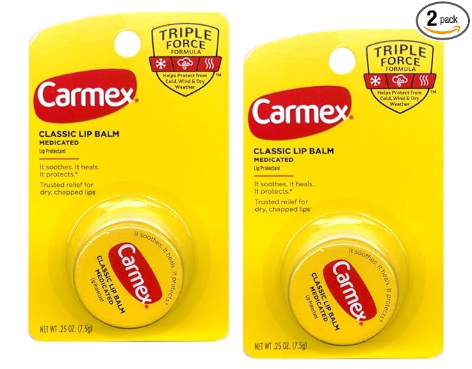 Carmex Classic Lip Balm Medicated, 0.25 oz (Pack of 2)