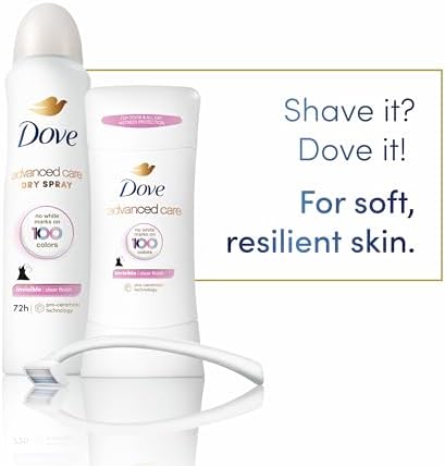 Dove Advanced Care Antiperspirant Deodorant Spray Clear Finish Invisible antiperspirant deodorant tested on 100 colors 72-hour odor and sweat protection with Pro-Ceramide technology 3.8 oz (Pack of 2) - Image 6
