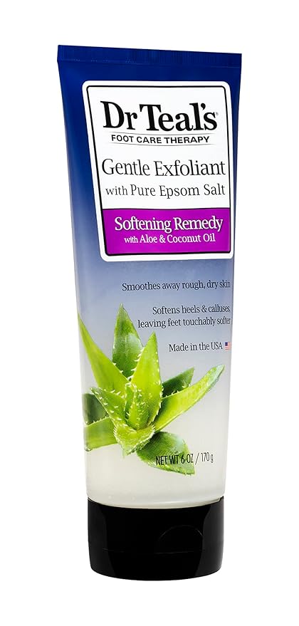 Dr. Teal's Gentle Exfoliant Foot Scrub With Epsom Salt 6 Ounce