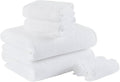 Madison Park Bathroom Towel Set of 6 Diagonal Ribbed, White 100% Cotton Quick Dry & Absorbent| 2 Bath 30" x 56"| 2 Hand 18" x 28"| 2 Washcloths 13" x 13"| Zero Twist, 500 GSM, Oeko-TEX