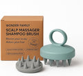 WONDER FAMILY Silicone Scalp Scrubber for Dandruff – Serum, Balm, & Hair Oil Applicator – Scalp Massager Hair Growth for Men, Women – Shampoo Massager Brush or Head Scratcher (Blue)