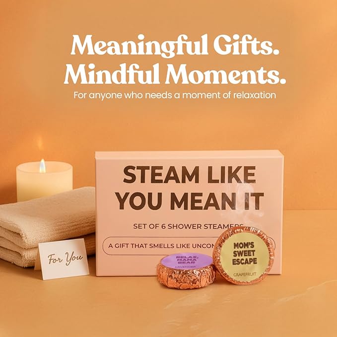MESMOS 6 Assorted Shower Steamers Aromatherapy, Gifts for Moms Who Have Everything, Birthday Presents, Good Things & Unique Gifts for Mom from Daughter & Son, Relaxation Self Care Mom Gift Items
