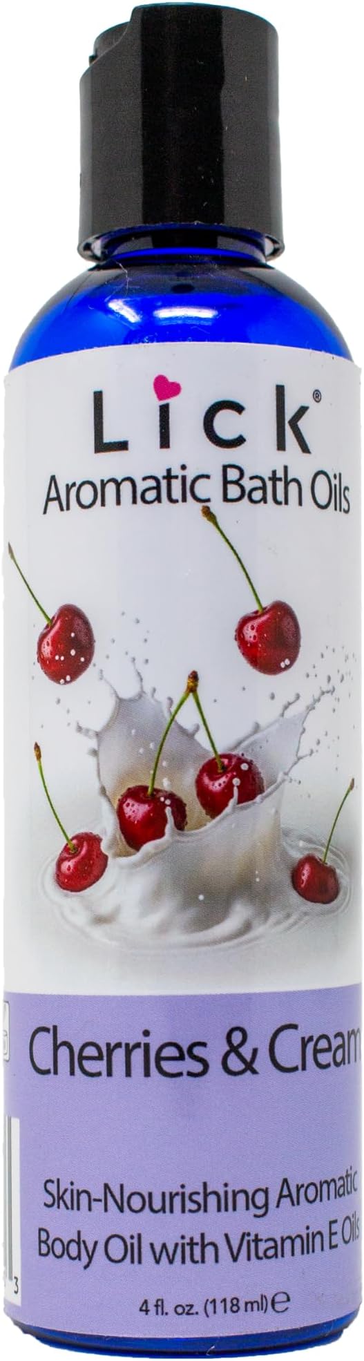 Lick Cherries and Whipped Cream Aromatic Bath Oil - Dessert Aromas Collection - Lightweight Soaking Oils for Relaxation, 4 oz