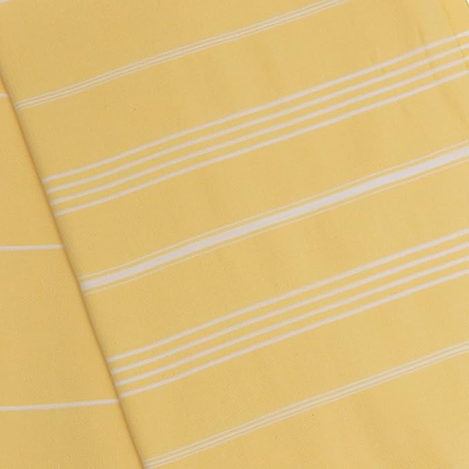 Bersuse Towels Anatolia XL Beach Blanket Throw Blanket Turkish Towel 100% Cotton Extra-Large Quick-Dry Lightweight Premium Peshtemal Towel - 61x82 Inches, Yellow (Set of 3)