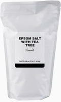 Minimalist Epsom Salt with Tea Tree Oil, Perfect for Scented Baths and Soaks, Packaged for Convenience in a Refillable Bag (48 Ounce)