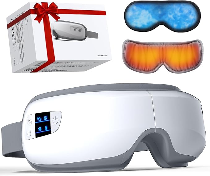 Eye Massager with Heat and Cooling, Mothers Day Gifts for Mom, Heated Eye Mask Reduces Migraines, Dry Eyes, Headache Relief Eye Care Devices, Birthday Gifts for Mom Women Men