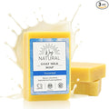 Goat Milk Soap Bar, Unscented (3 Pack) - Premium, Handmade w/Real Milk in USA - Hand & Body Goat Soap - Dry, Sensitive Skin, Gentle, No Dyes - (Large, 5oz)