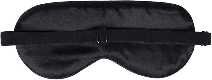 100% Mulberry Silk Sleep Mask Blackout, Cute Natural Sleeping Mask with Adjustable Elastic Strap, Satin Eye Cover for Men Women Adults (Navy Blue)