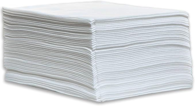 DAVELEN Essential Disposable Hair Towels for Women, 32 inch X 16 inches Each, Super Absorbent Quick Dry Hair for Drying Curly, Long & Thick Hair (White) (50)