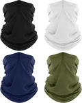 ROXUN 4 Pack Neck Gaiter, Cooling Breathable Face Mask UV Protection Scarf Hiking Bandana for Men/Women