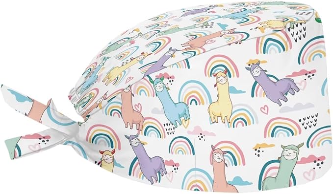 JoyLamoria Novelty Printed Cap with Sweatband Women Men Adjustable Tie Back Hats for Paiting