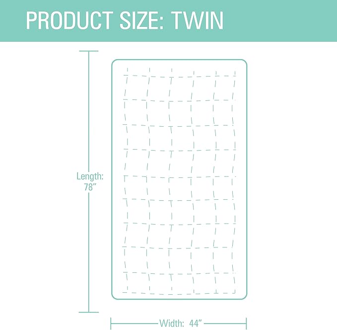 100% Cotton Twin Mattress Pad/Blanket, Also can be Used as Cover by ShieldLife, Cotton Blend Protection Mat for Single/Twin Size Beds, Made in Korea
