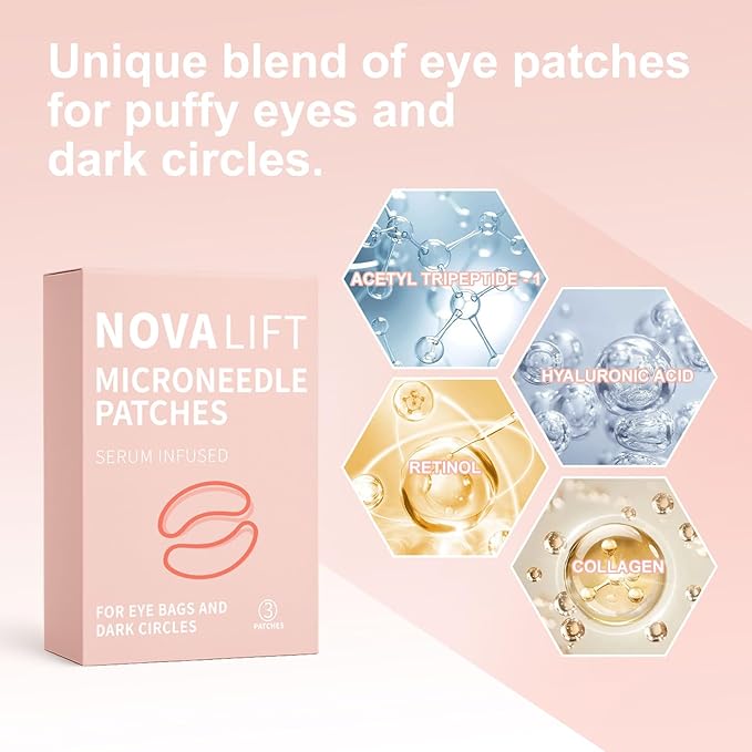 Micro Eye Patches, Under Eye Patches for Puffy Eyes, Dark Circles & Fine Lines, Deeply Hydrating Anti-Wrinkle Patches, Smooth Application Forehead & Smile Line Patches (2)