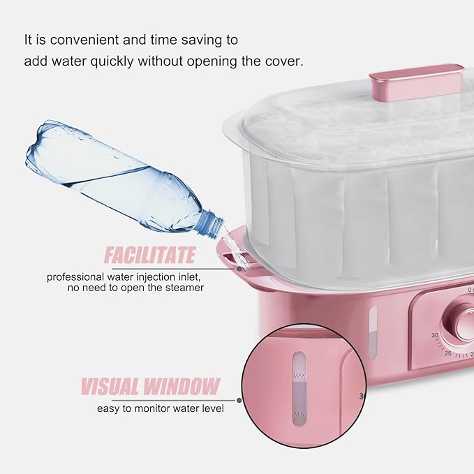 Salon Señor Pink Towel Steamer with Quickly Heating in 5 Mins Auto Off Timer Spa Towel Steamer for Personal Use at Home