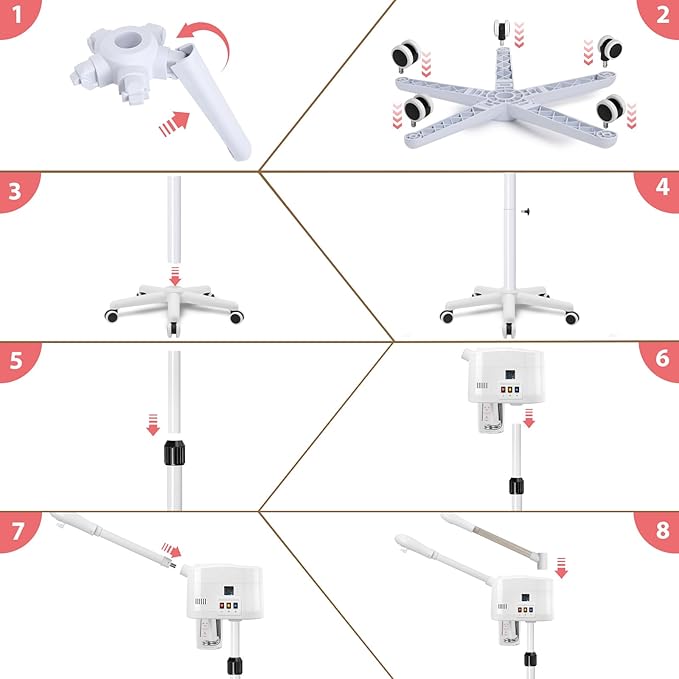 Salon Señor 2 in 1 Hot and Cold Facial Steamer,Professional Face Steamer on Wheels for Beauty Salon, Spa or Home Use