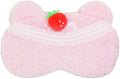 PERFECTSIGHT Sleep Eye Masks, Cute Plush Sleep Eye Cover Lightweight Adjustable Eyeshade Faux Fur Mask Cover for Women Men Kids Sleep Travel Nap, Bear Cake