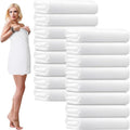 SmoothNovelty 16 Pack Microfiber Bath Towels Bulk 27'' x 60'' Oversized Size Bath Towel Highly Absorbent Extra Large Soft Drying for Beach Shower Summer Salon Sport Gym Party (Lattice,White)
