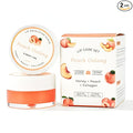 Lip Mask & Scrub Set(Peach + Honey + Collagen), Overnight Moisturizer for Cracked & Dry Lips Care, Hydrating Plumper Kit, Sugar Exfoliator Gift for Women