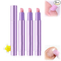 3Pcs Cuticle Oil Pusher Pen Set, 2-in-1 Ceramic Cuticle Pushers Pusher & Oil Pen, Nail Care Pens for Manicure & Pedicure, Hangnails, Dry & Damaged Nails