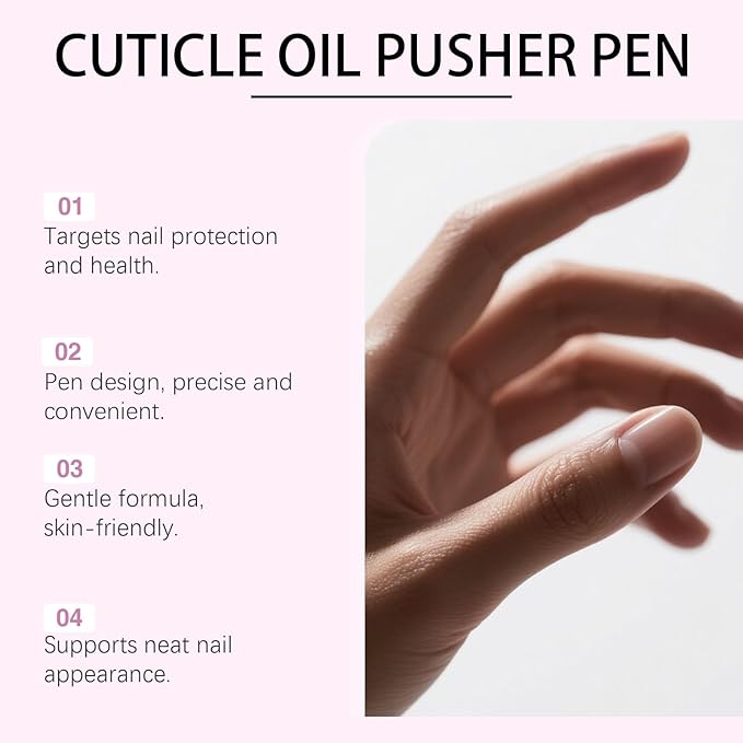 2-in-1 Cuticle Oil Pusher Pen, Professional Cuticle Pusher Oil Pen, Reusable Cuticle Oil Pen for Nail Care, Nail Care Pen for Repair & Nourish （3Pcs）