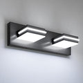 VOLISUN Modern Bathroom Vanity Light Fixtures (2-Light, 15.5-Inch), Matte Black LED Bathroom Lighting Fixtures Over Mirror, 360°Rotatable Head, LED Vanity Lights for Bathroom (Cool White 6000K)