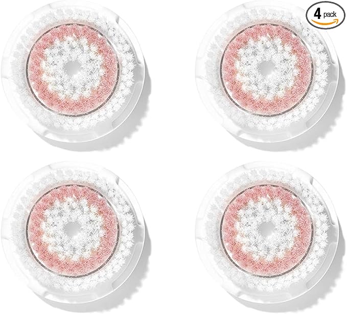 Deep Pore Face Cleansing Brush Head Replacements Compatible with Clarisonic Mia 1, Mia 2, Alpha Fit, 4 Pack