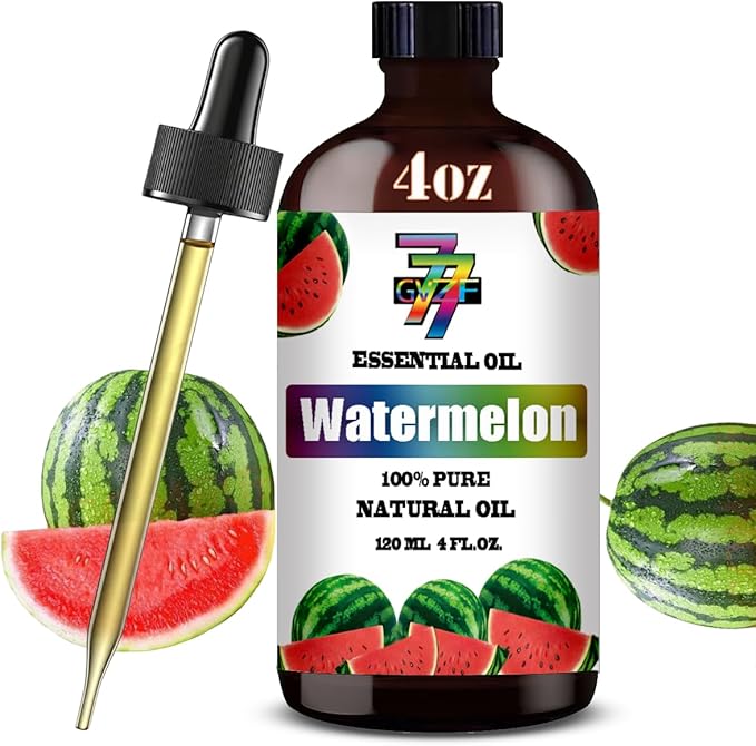 Watermelon Essential Oil - GV77ZF Watermelon Oils for Diffusers, Humidifiers, DIY Candles, Soap, Cleaning, Home, Office, Yoga, Massage, Gifts - 4 fl oz (120 ml)