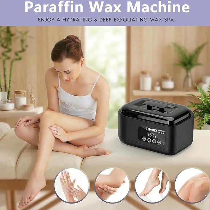 Paraffin Wax Machine for Hand and Feet，Touchscreen Paraffin Wax Warmer with Wax Moisturizing Paraffin Spa Wax Bath Kit, Large Capacity at Home for Smooth and Soft Skin