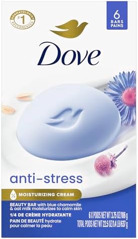 Dove Beauty Bar Gentle Cleanser Anti-Stress Cream Bar Moisturizes 6 pack by Dove