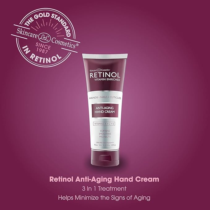 LIVAURA Retinol Anti-Aging Hand Cream – The Original Brand For Younger Looking Hands –Rich, Velvety Conditions & Protects Skin, Nails & Cuticles – Vitamin A Minimizes Age’s Effect on Skin (Women's)