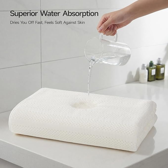 ecolook 4 Pack Microfiber Bath Towels, 31 x 63 inches Extra Large Bath Towel Set, Super Soft Highly Absorbent Bath Towels Set of 4, Quick Dry Lightweight Bathroom Towels for Spa, Pool, Gym, Beige