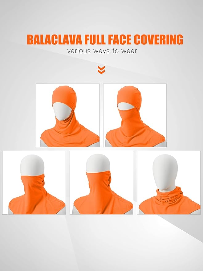 SATINIOR 3 Piece Balaclava Face Cover Sun Protection Neck Cover Summer Balaclava Motorcycle Face Mask for Men Women