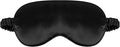 1 Pack Sleep Mask, Silk Eye Mask with Elastic Strap, Breathable Eye Mask for Sleeping,Travel, Girls, Women, Men (Black)