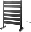 Heated Towel Racks for Bathroom, Towel Warmer Rack, 6-Bar, Upgraded Extra-Wide Heating Area, Built-in Timer and Temperature Adjustment, Large Free-Standing Heated Towel Rack，Matte Black