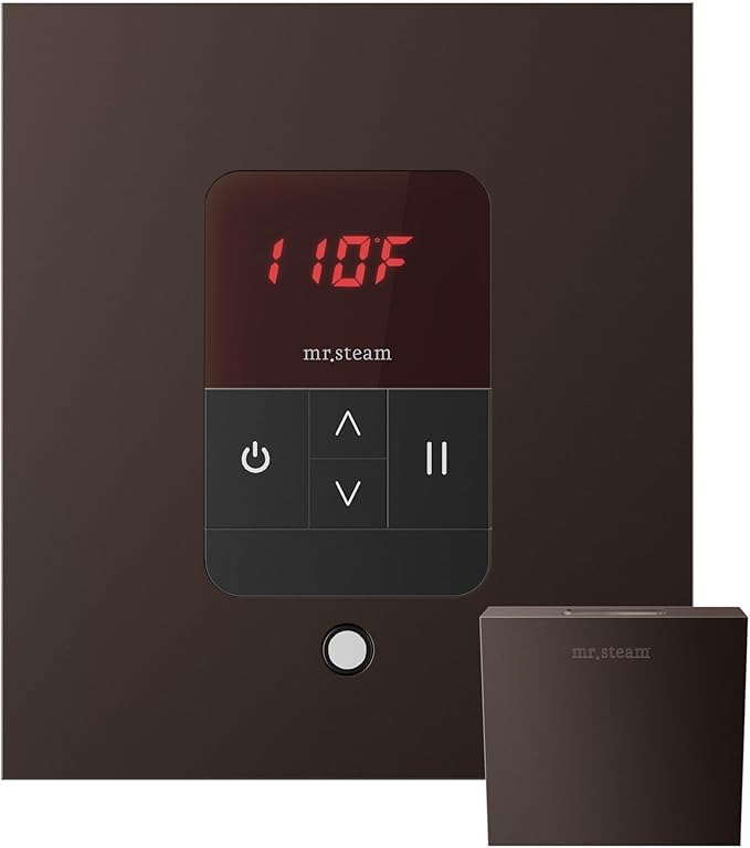 Mr Steam Basic Butler Steam Shower Ctrl Pkg w/Square iTempo Control and Steamhead in Brushed Nickel