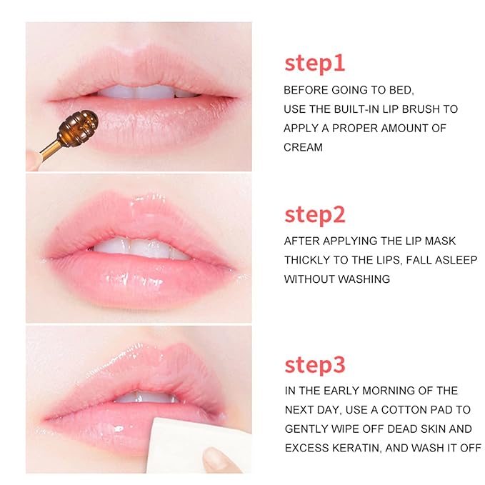 Bee Lip Balm Honey Pot, Fruit Moisturizing Propolis Lip Mask, Lip Mask Overnight Propolis Moisturizing Lip Balm Hydrating Prevention Dry and Crack Lip Scrubs Exfoliator Lip Care Products