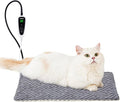 ZOMISIA Cat Heating Pad - 11 Adjustable Temperature and 25 Timer Options, Heated Cat Bed Indoor Waterproof with Chew-Resistant Cord for Small Dogs, 17.5x14 Inch