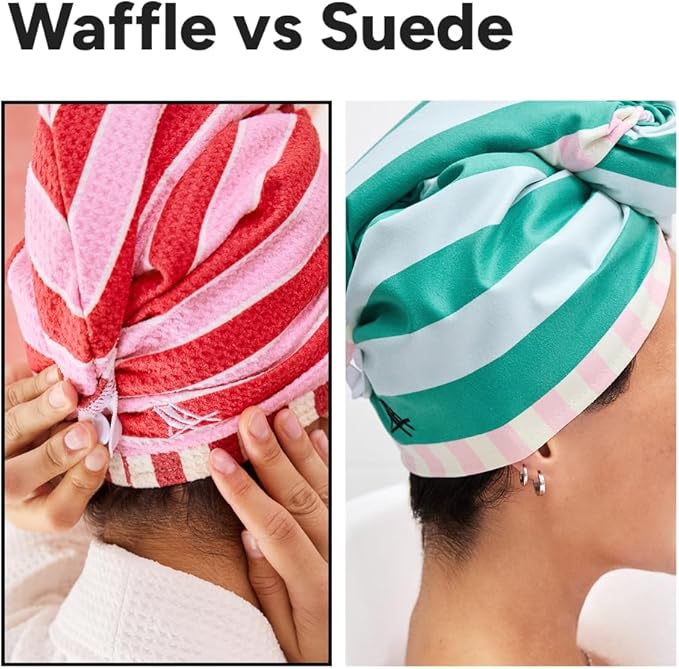 Dock & Bay Turban Hair Towel - for Home & The Beach - Super Absorbent, Quick Dry - Tiger Palm
