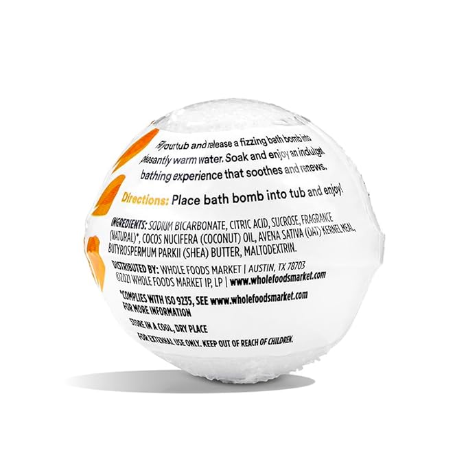 365 by Whole Foods Market, Oatmeal & Shea Butter Scented Bath Bomb, 2.8 Ounce