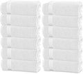 Linteum Textile Supply Luxury Bath Towels 100% Ring Spun Cotton Towel for Women, Men, Kids | 22x44 inches Quick Dry Towels for Hotel, Gym, Beauty, Spa & Salon | Pack of 12 | White
